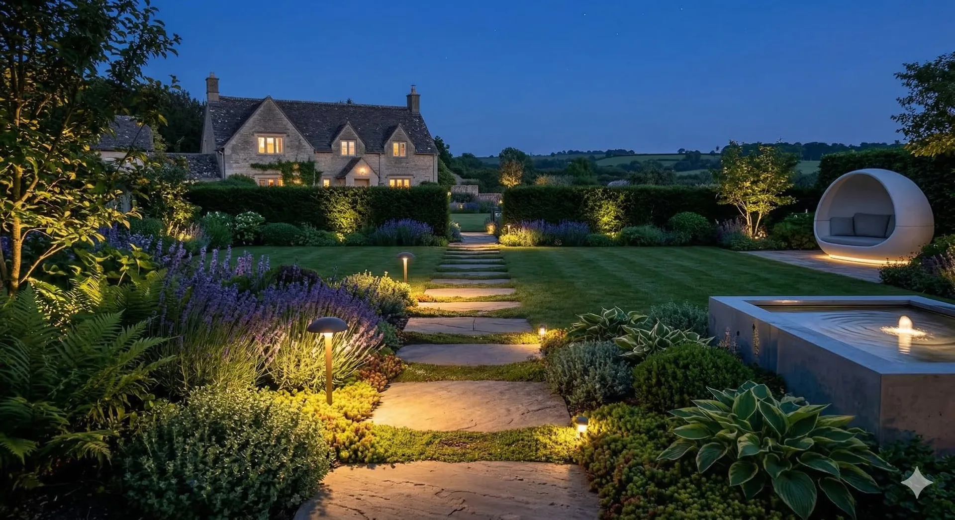 Moderne Gartenbeleuchtung für Außenanlagen in Aichtal und Nürtingen